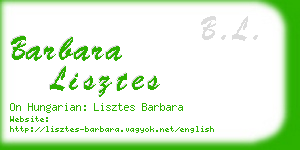 barbara lisztes business card